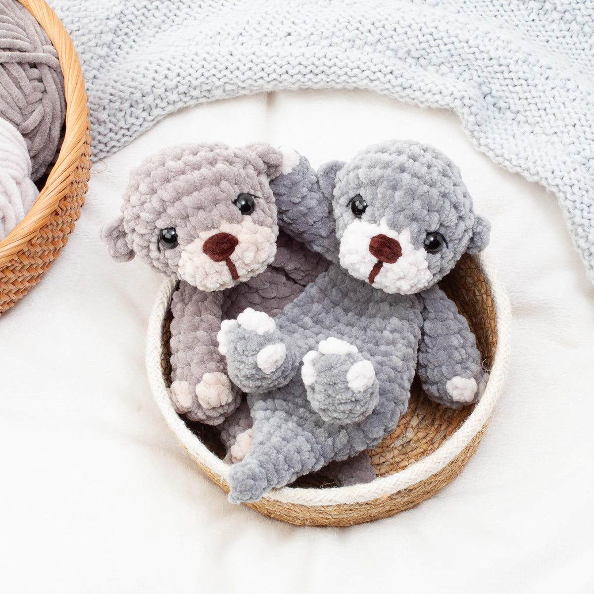Otter Lovey Crochet Pattern PDF, No Sew Snuggler, Amigurumi Baby Comforter