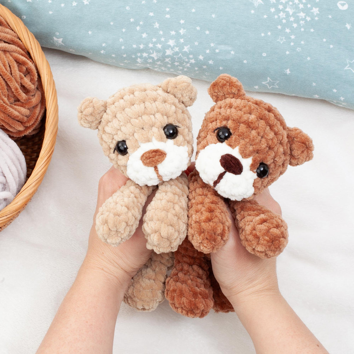 No Sew Teddy Bear Snuggler Lovey Crochet Pattern, Amigurumi Baby Comforter PDF