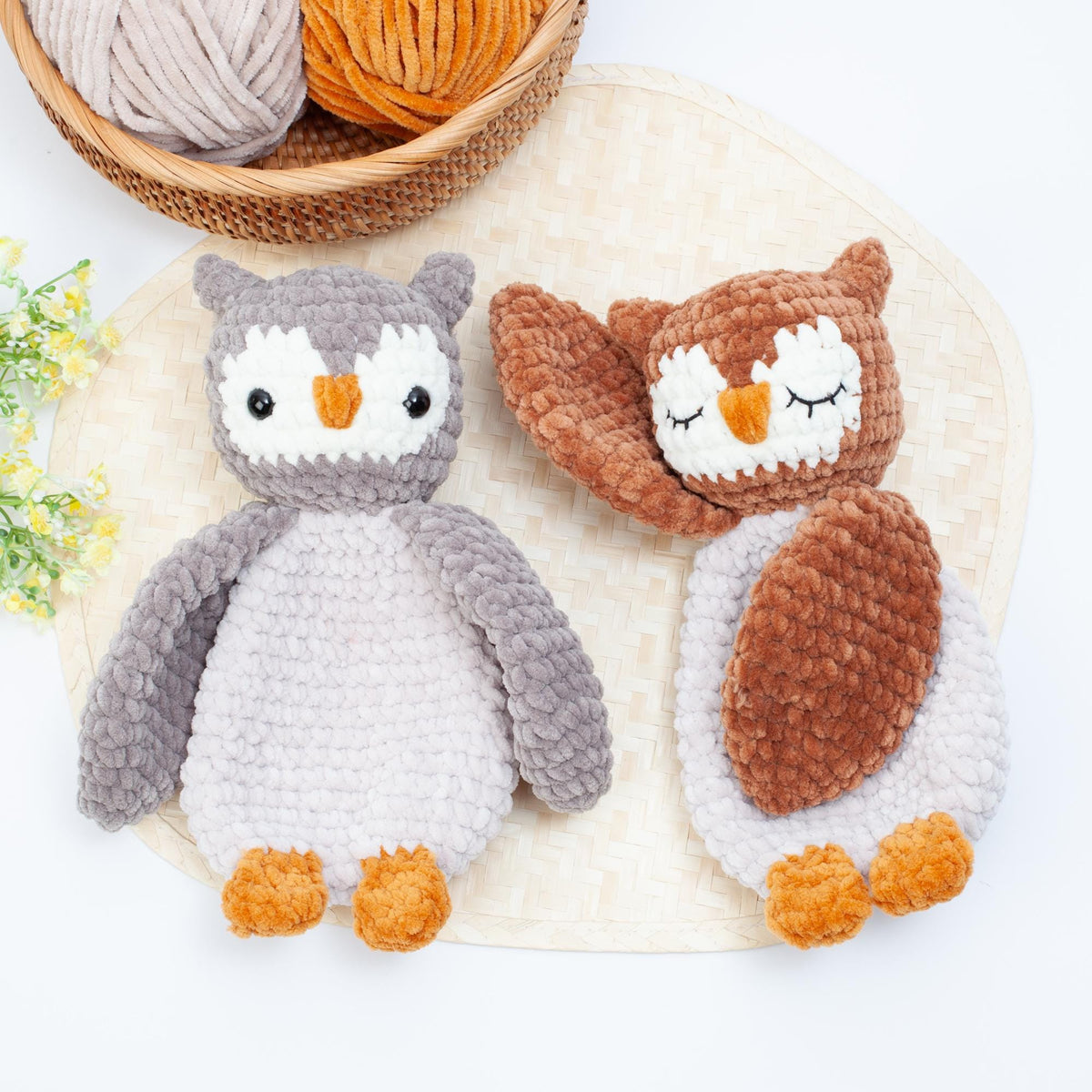 Crochet owl snuggler pattern, Owl lovey crochet pattern, comforter toy, baby security blanket