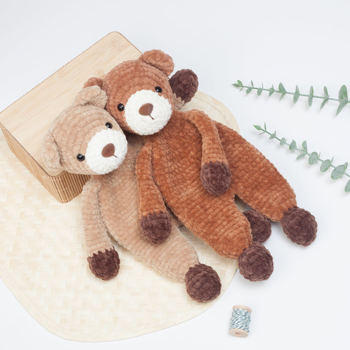 Bear snuggler crochet pattern, bear lovey pattern, cuddle toy, comforter pattern, PDF