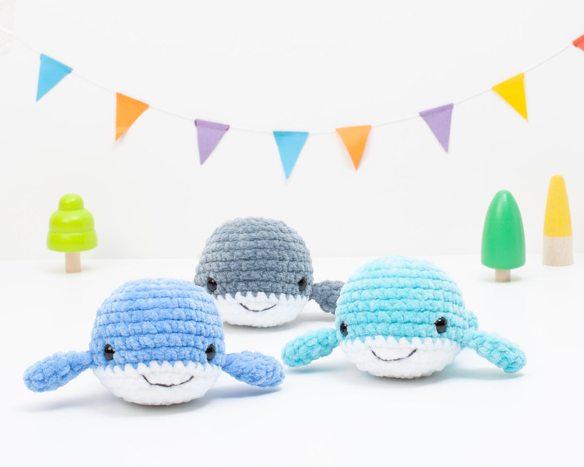 No sew whale crochet pattern, easy crochet whale pattern, amigurumi whale, beginner crochet pattern